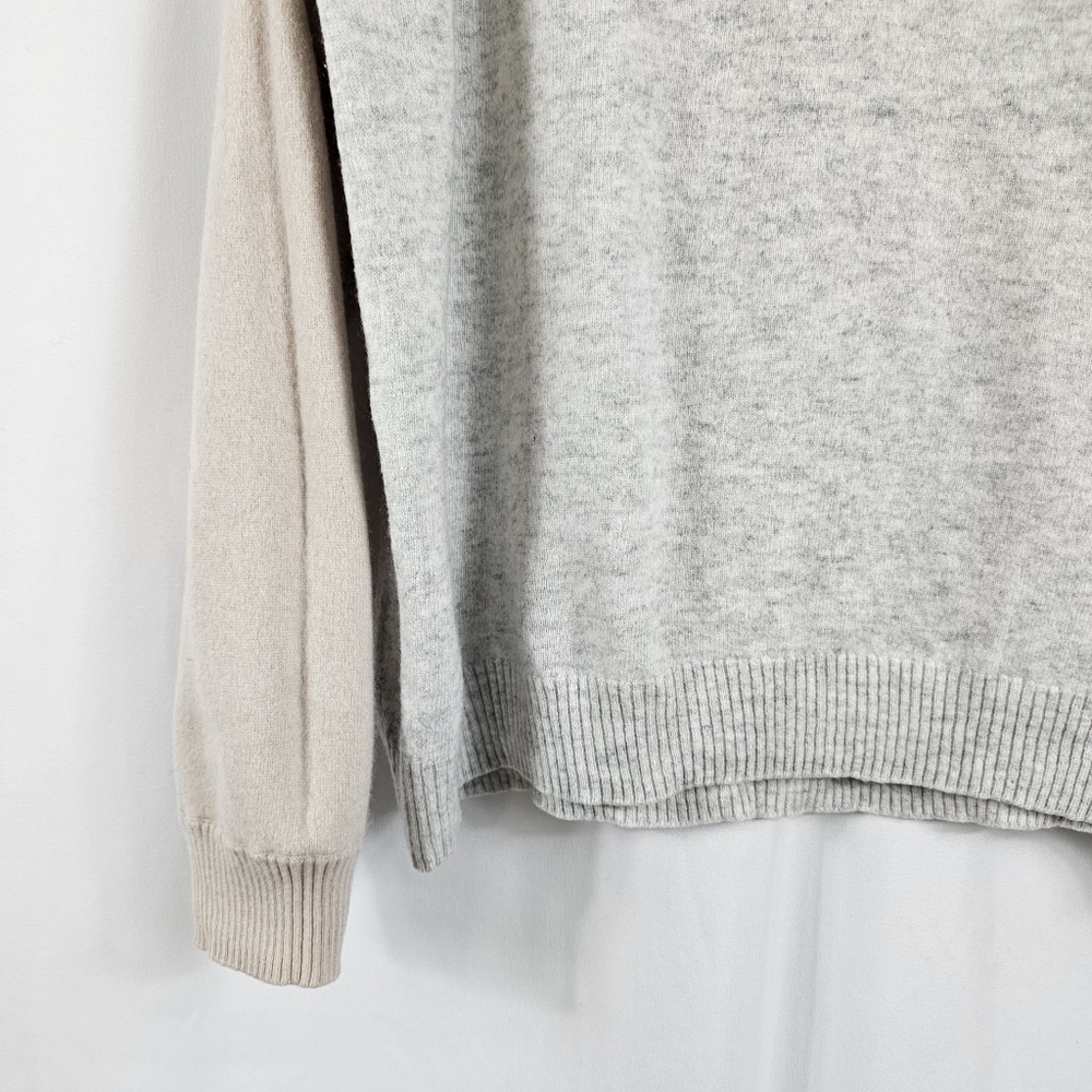 COS Gray and Tan Crew Neck Sweater - Picture 6 of 8